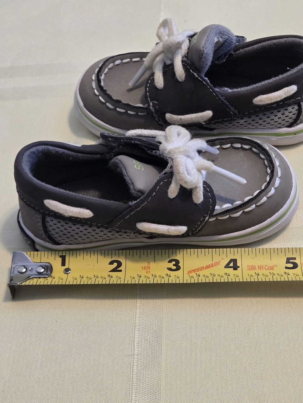 Sperry Kids Intrepid Brown Top Sliders Boat Shoes Toddler size 3M Leather Upper - Picture 8 of 8